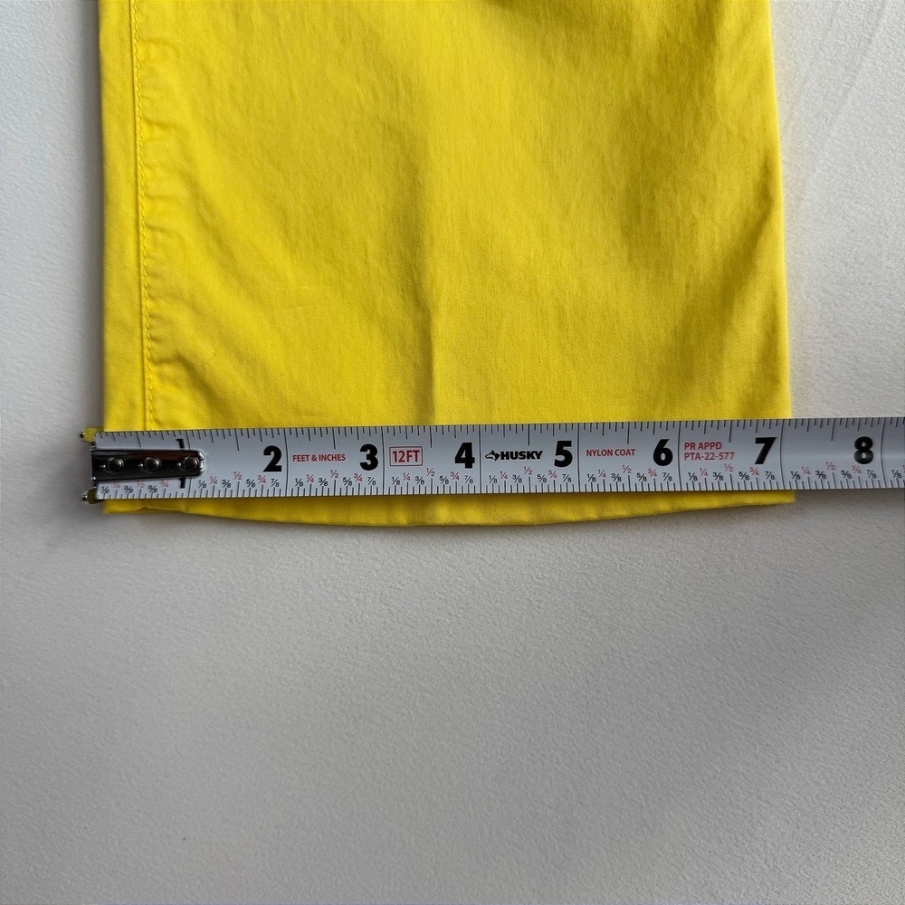Les Copains Blue Womens Yellow Cotton Straight Leg Pants Italian summer - Picture 13 of 16